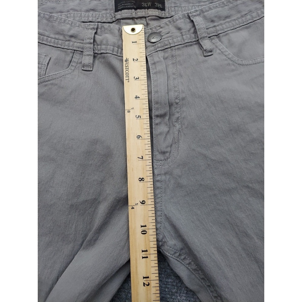 Oakley Chino Pants‎ Mens 36x32 Gray Straight Lightweight Casual Stretch Logo - Picture 9 of 12